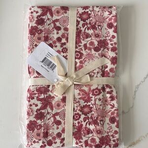 Juliska Red Floral Cotton Napkin Set